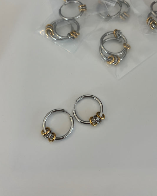 Mixed Metal Hoops